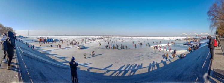 Harbin frozen river